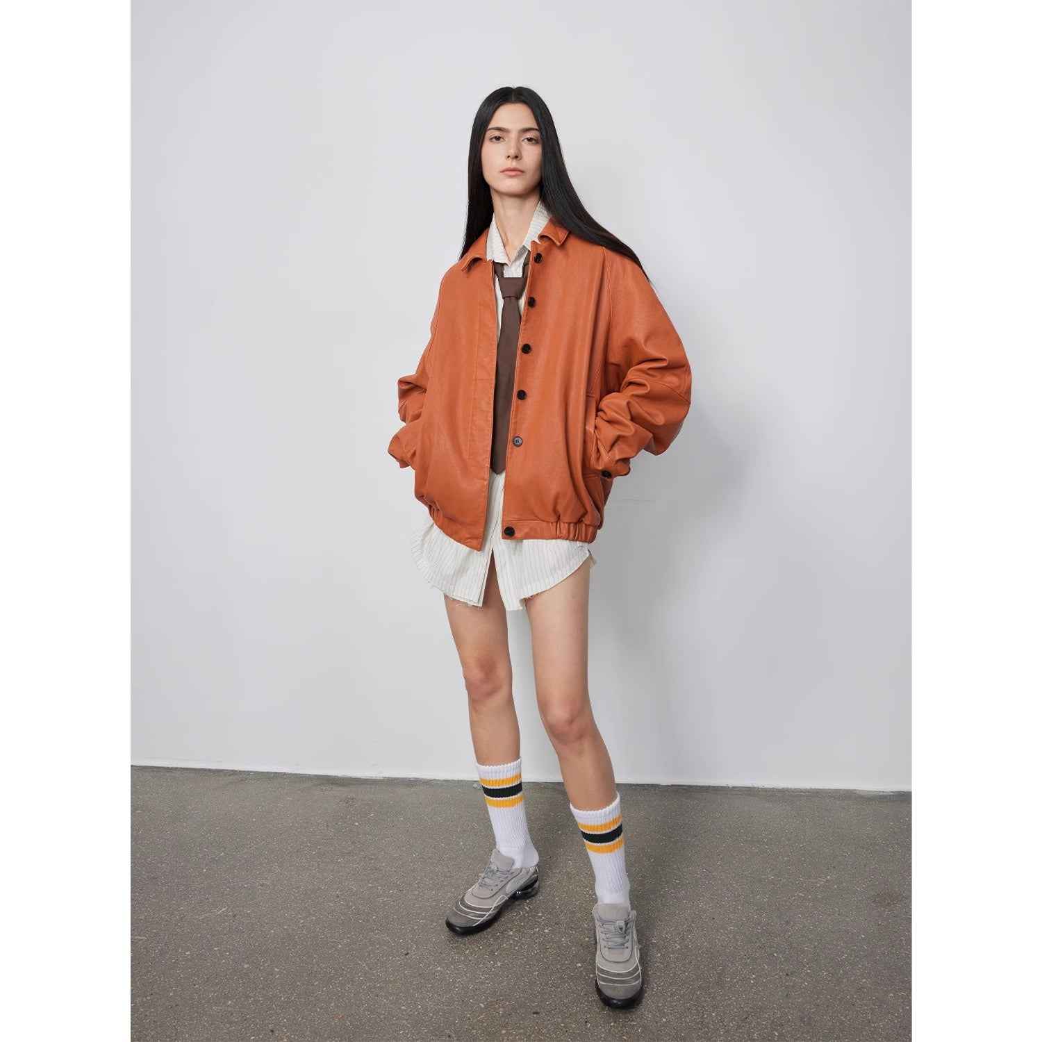 Heavy Wash Waxed Sheepskin Jacket Genuine Leather Outerwear "Sydney Reincarnation"-0