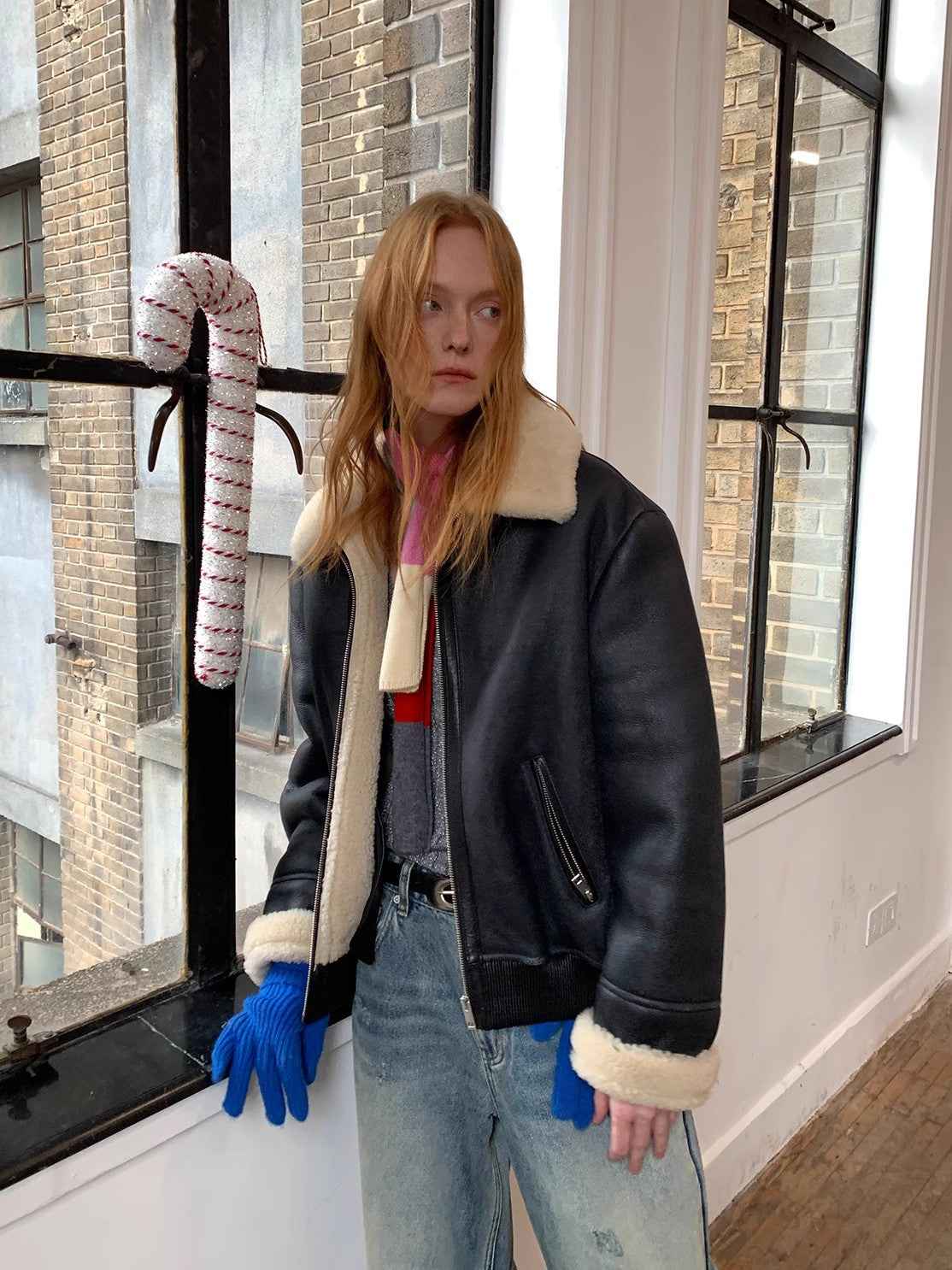 Fireladyfur Women's Shearling Coat - Casual Motorcycle Style Imported Merino Wool-0