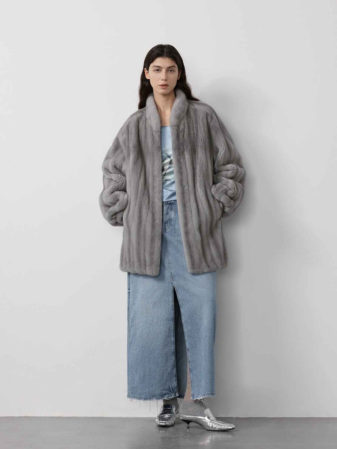 Meteor Variations Sable Fur Coat Women-4