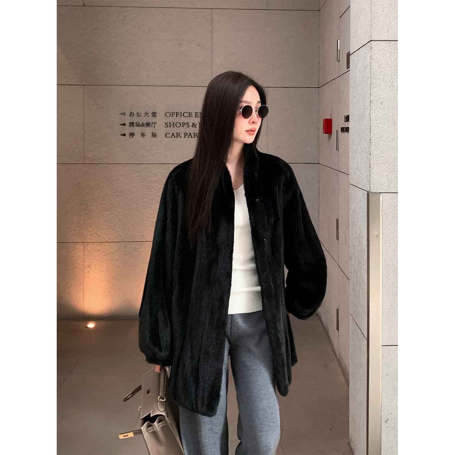 Meteor Variations Sable Fur Coat Women-3