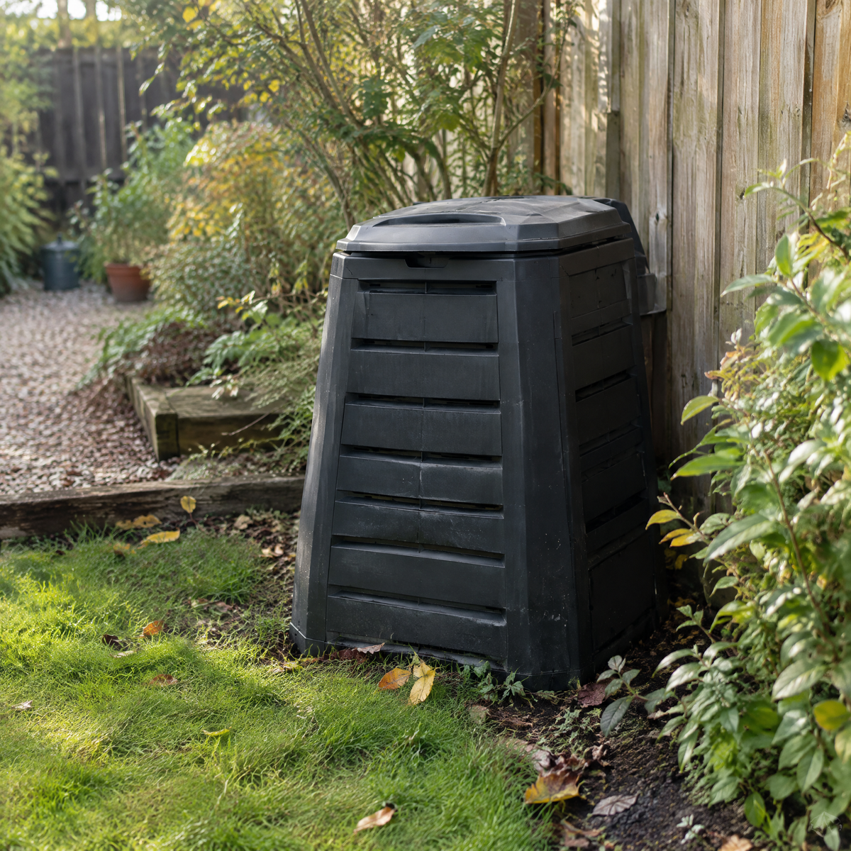 Aerated 77-Gallon Locking Compost Bin