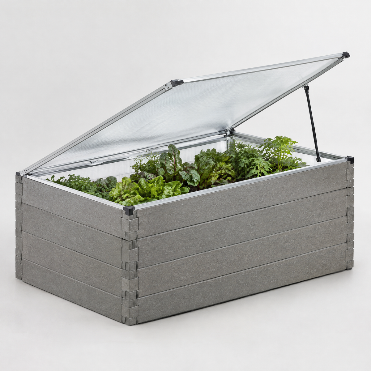 Insulated Raised Bed with Snap-On Cold Frame